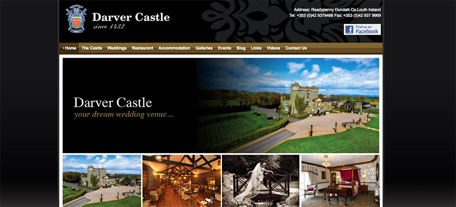 Juice Wedding Band Northern Ireland | screenshot of the Darver Castle website
