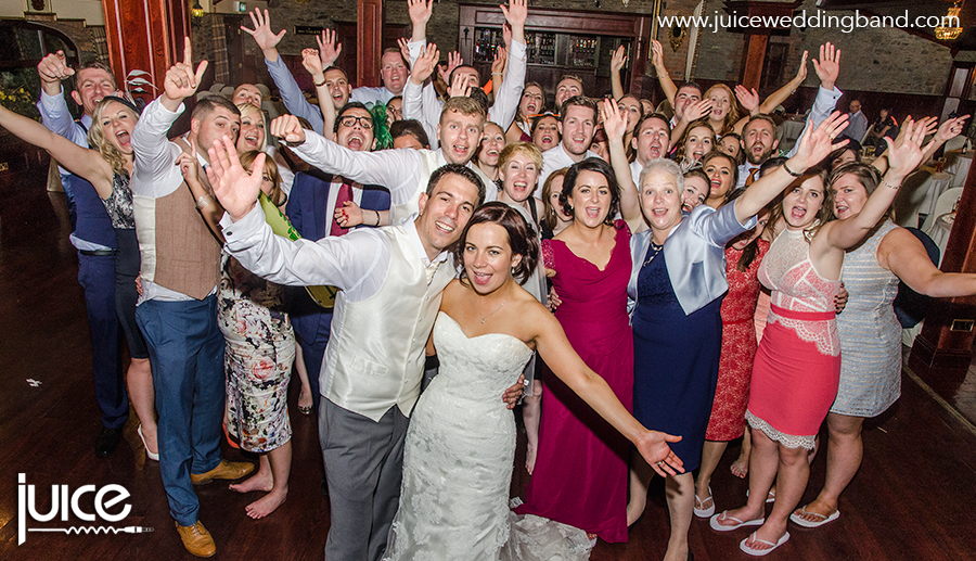 Juice Wedding Band Northern Ireland | pic of Siobhan, Martin and their guests