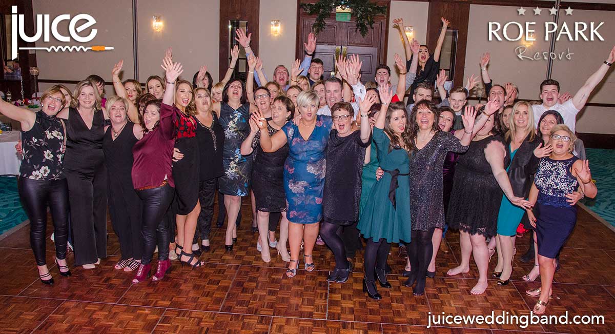 Photo of the guests at the Roe Park Resort Limavady Christmas party