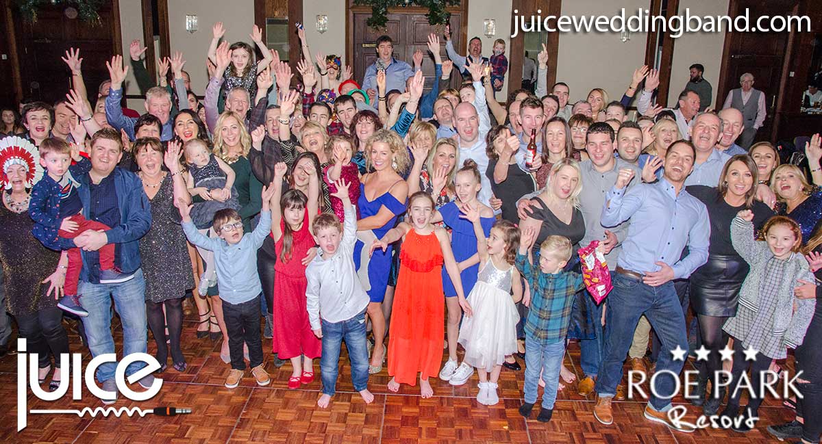 Photo of some of the guests from the Roe Park Resort Limavady New Years Eve party
