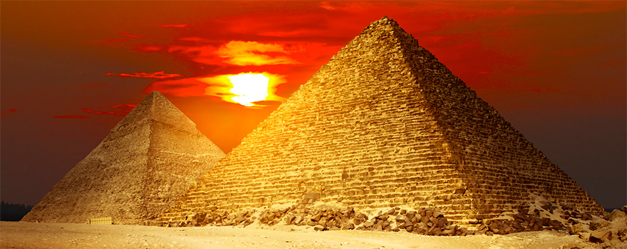 Juice Wedding Band Northern Ireland | pic of the Egyptian Pyramids at night
