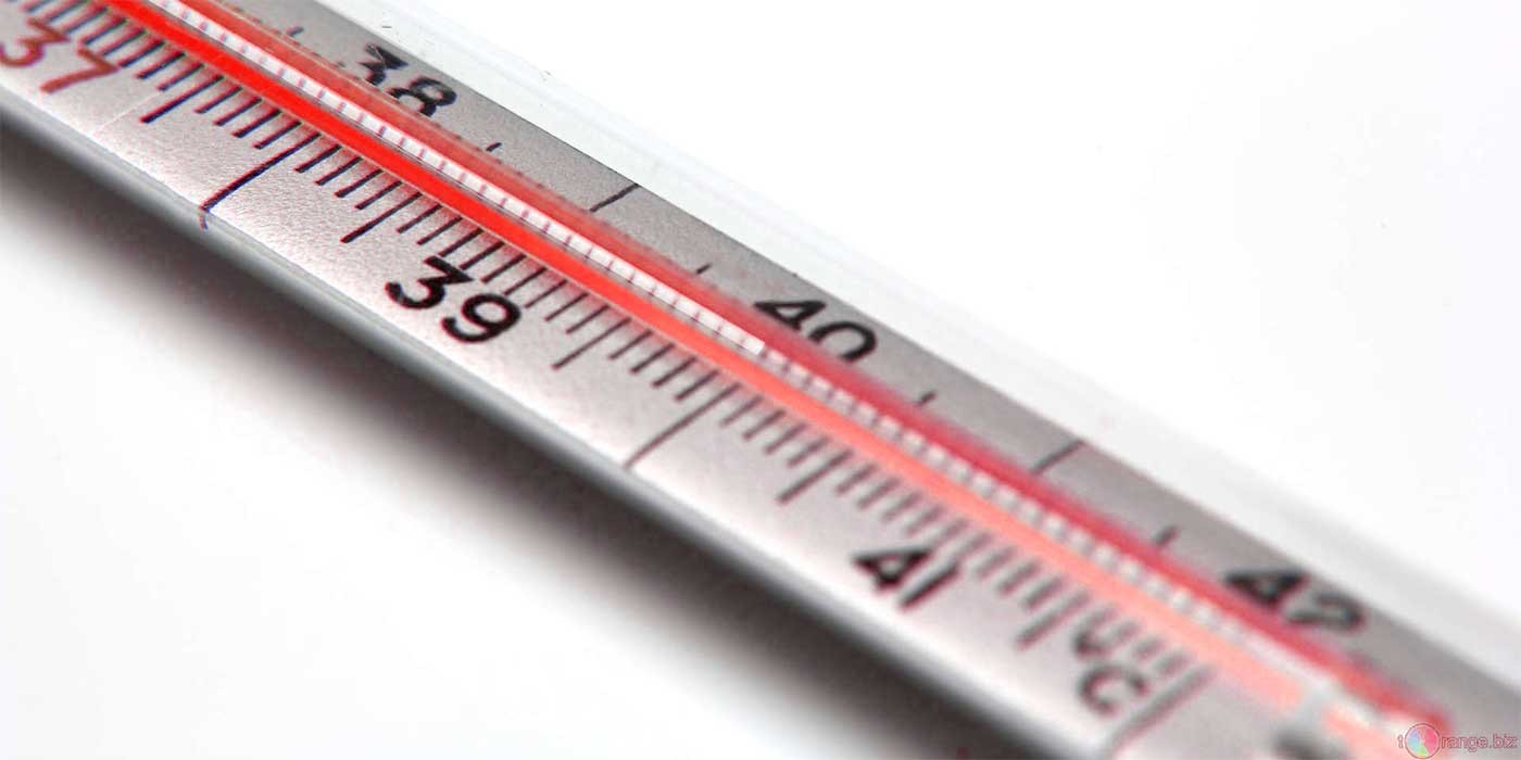 Photo of a hot thermometer