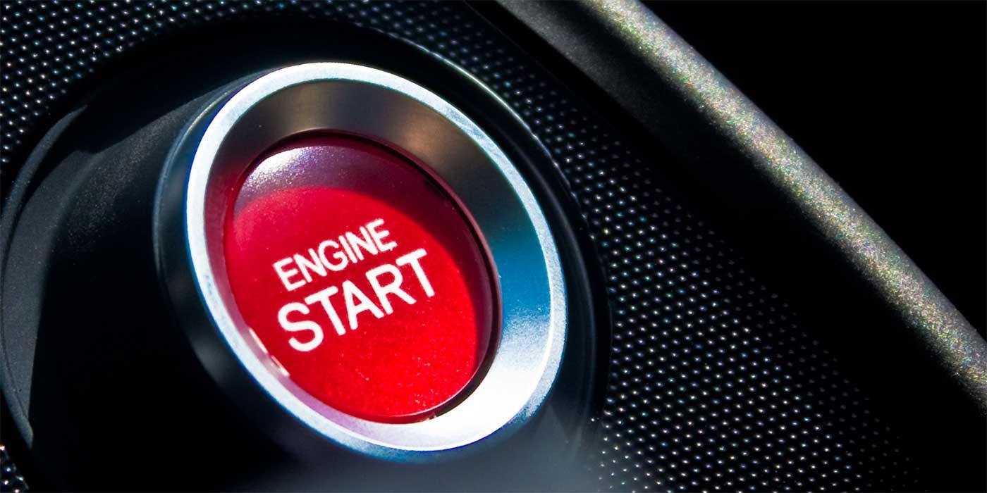 Photo of an engine start button