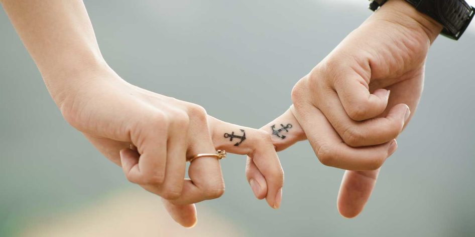 Two Fingers Touching Tattoo Ideas - wide 2