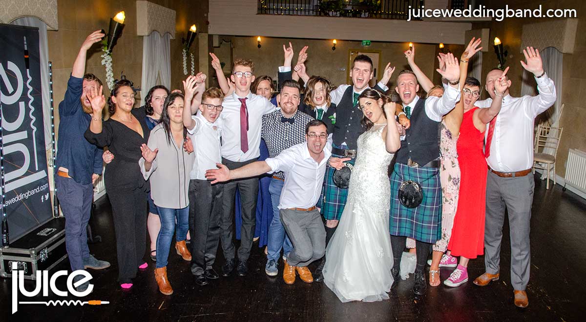 Photo of Katie, Christopher and their wedding guests