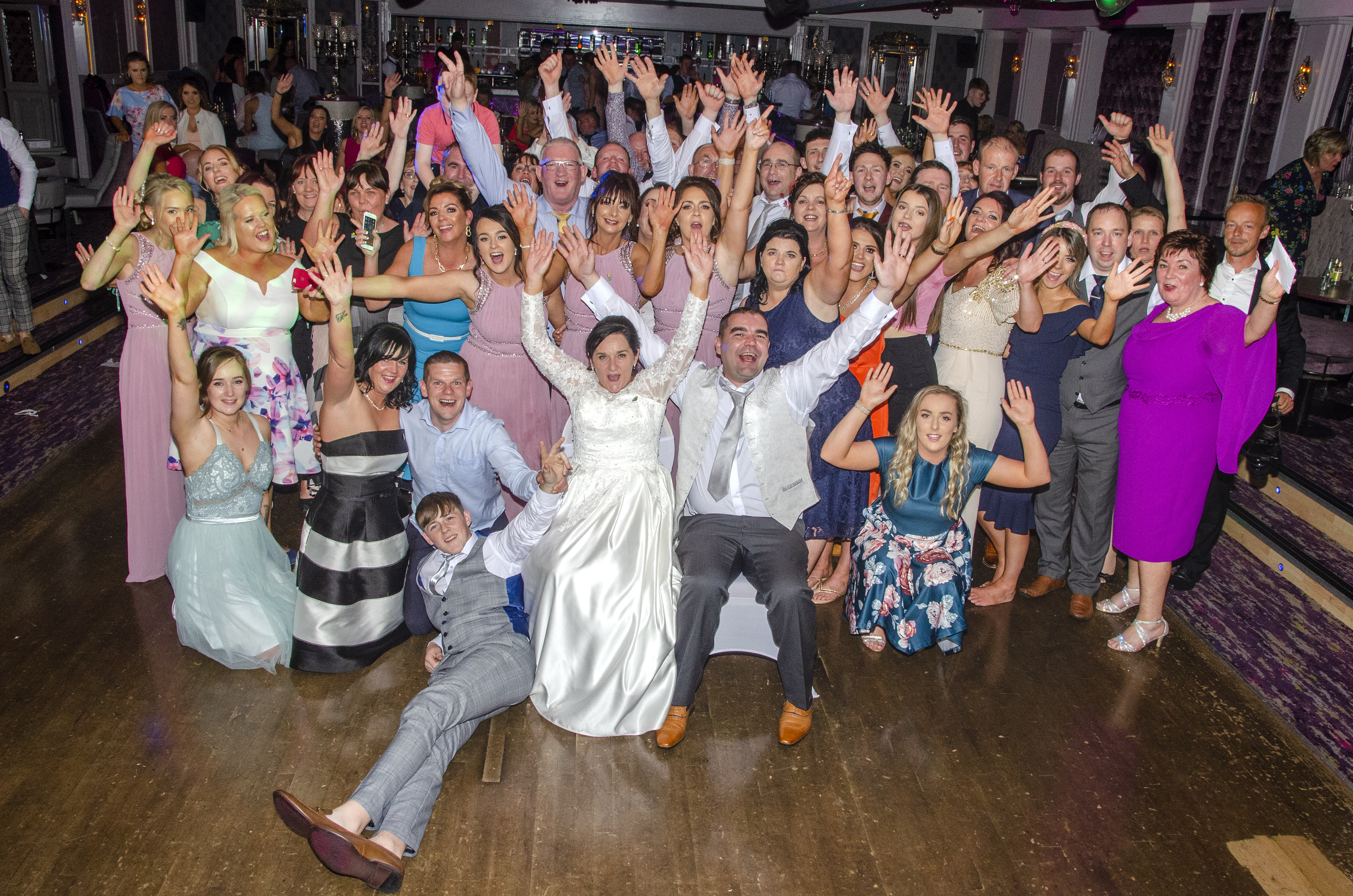 Photo of Trish, Emmet and their wedding guests