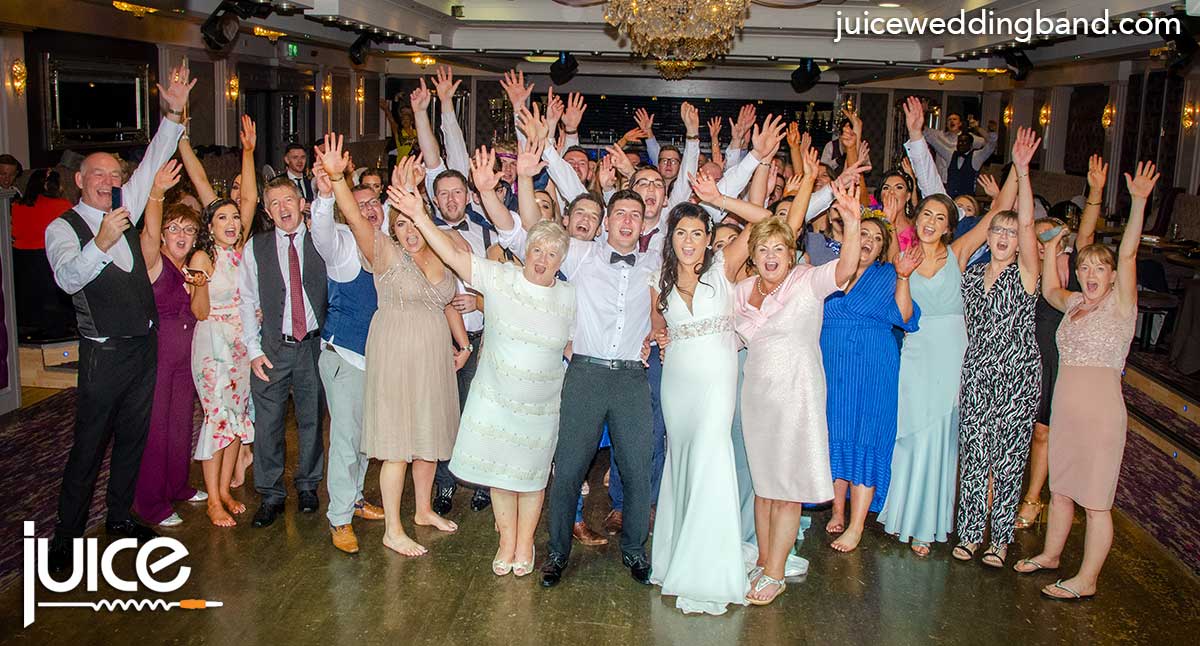 Photo of Colleen, Niall and their wedding guests