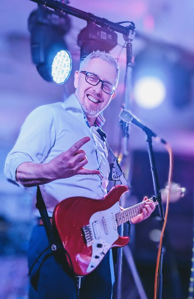 Photo of Rod from Juice Wedding Band Northern Ireland NI on stage